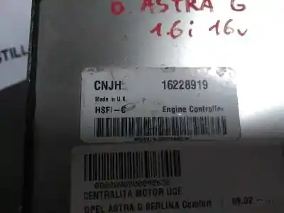 Gebrauchtes Autoersatzteil ECU-MOTORSTEUERGERÄT UCE Motorsteuergerät zum OPEL ASTRA G BERLINA  OEM-IAM-Referenzen 16228919 D98005 
