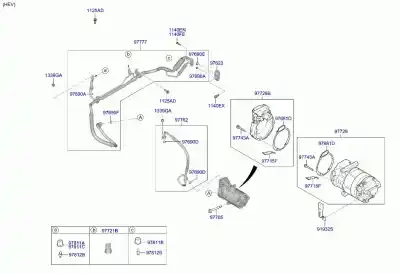 Peça sobressalente para automóvel em segunda mão Tubos De Ar Condicionado por HYUNDAI TUCSON Style 2WD Referências OEM IAM 97775N7011  