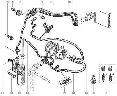 Pezzo di ricambio per auto di seconda mano tubi aria condizionata per renault scenic (ja..) 1.9 dti rt riferimenti oem iam 8200131663  