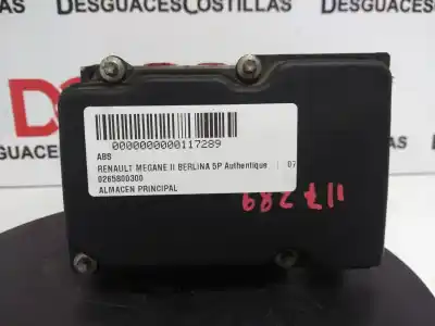 Second-hand car spare part abs for renault megane ii berlina 5p authentique 82 cv / 60 kw oem iam references 0265800300