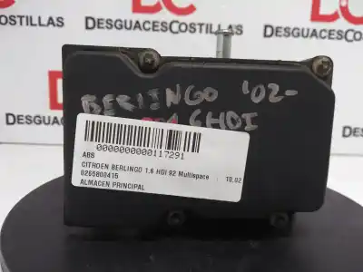 Peça sobressalente para automóvel em segunda mão abs por citroen berlingo 1.6 hdi fap 90 cv / 66 kw referências oem iam 0265800415 9660779880 0285231522