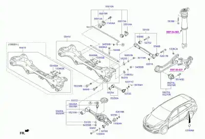 Pezzo di ricambio per auto di seconda mano braccio sospensione superiore posteriore sinistro per hyundai i40 style riferimenti oem iam 551003z800