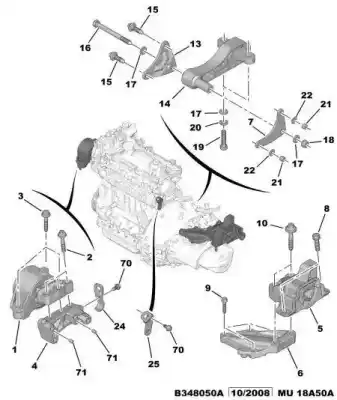 Tweedehands auto-onderdeel wijzig ondersteuning voor citroen nemo sx oem iam-referenties 51805435  