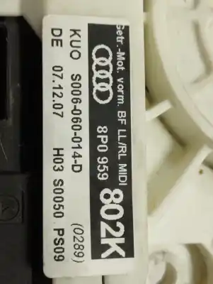 Pezzo di ricambio per auto di seconda mano Motore Alzacristalli Anteriore Destro per AUDI A3 (8P) 1.9 TDI Ambiente Riferimenti OEM IAM 8P0959802K  