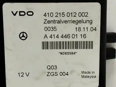 Автозапчастина б/у електронний модуль для MERCEDES-BENZ VANEO (W414) FURGONETA COMPACTA 1.7 CDI Vaneo (414.700) Посилання на OEM IAM A4144460116  