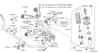 Pezzo di ricambio per auto di seconda mano braccio sospensione superiore anteriore destro per nissan navara pick-up (d40m) double cab se 4x4 riferimenti oem iam 54524eb30a  