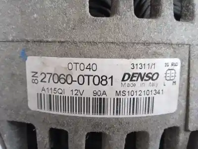 Second-hand car spare part alternator for toyota auris edition oem iam references 270600t081