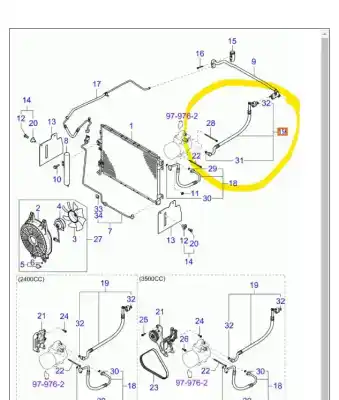 Peça sobressalente para automóvel em segunda mão  por KIA SORENTO  Referências OEM IAM 977633E010  