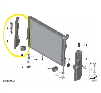 Pezzo di ricambio per auto di seconda mano modanatura per bmw serie 3 berlina (e90) 320d riferimenti oem iam 17107524914  