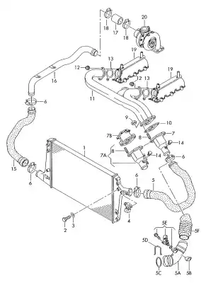 Peça sobressalente para automóvel em segunda mão tubo de pressão do turbo por audi a6 berlina (4b2) 2.5 v6 24v tdi referências oem iam 4b0145746e