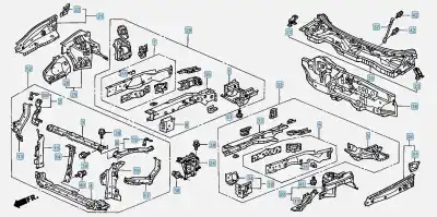 Peça sobressalente para automóvel em segunda mão painel frontal por honda cr-v (rd8) es referências oem iam 04602s9aa00zz