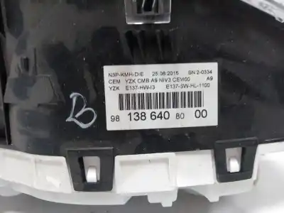 Pièce détachée automobile d'occasion compteur de vitesse tableau de bord pour peugeot 2008 (--.2013->) active références oem iam 9813864080  981386408000 / 9808559180