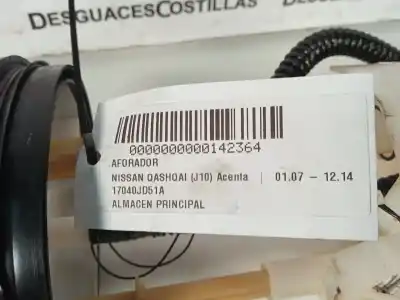 Second-hand car spare part fuel tank sender unit for nissan qashqai (j10) acenta oem iam references 17040jd51a