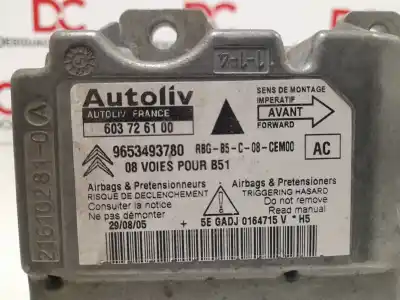 Second-hand car spare part airbag control unit for citroen c4 berlina sx oem iam references 9653493780