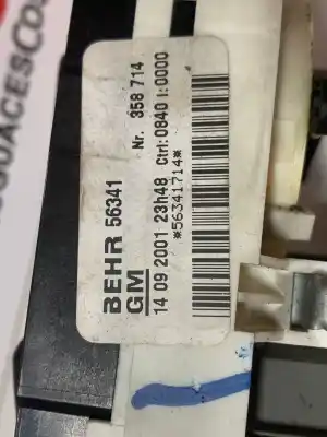 Peça sobressalente para automóvel em segunda mão COMANDO DE SOFAGEM (CHAUFFAGE / AR CONDICIONADO)  por OPEL ZAFIRA A MONOSPACE (T98)  Referências OEM IAM 90559839 56314 56341714
