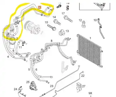 Pezzo di ricambio per auto di seconda mano TUBI ARIA CONDIZIONATA per OPEL VIVARO  Riferimenti OEM IAM 4408035  