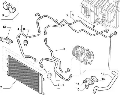 Recambio de automóvil de segunda mano de TUBOS AIRE ACONDICIONADO para FIAT DOBLO MONOSPACE (119_, 223_)  referencias OEM IAM 51758340  