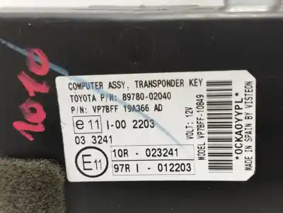 Second-hand car spare part electronic module for toyota auris active oem iam references 8978002040  