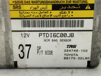 Peça sobressalente para automóvel em segunda mão centralina de airbag por toyota corolla (e12) 2.0 d-4d linea sol berlina referências oem iam 8917002l80