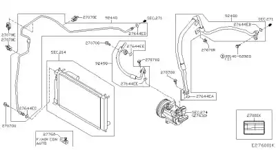 Tweedehands auto-onderdeel airconditioning pijpen voor nissan micra (k12e) acenta oem iam-referenties 92480ax800