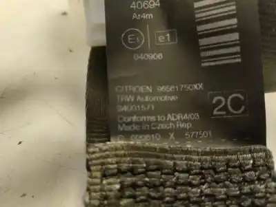 Peça sobressalente para automóvel em segunda mão cinto de segurança traseiro central por citroen c5 berlina millenium referências oem iam 96561750