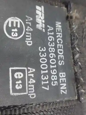 Автозапчастина б/у задній лівий ремін безпеки для mercedes-benz clase m (w163) 270 cdi (163.113) 163 cv / 120 kw посилання на oem iam a1638601985  