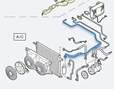 Автозапчастина б/у труби кондиціонації для mercedes-benz clase m (w163) 270 cdi (163.113) 163 cv / 120 kw посилання на oem iam a1635001072  