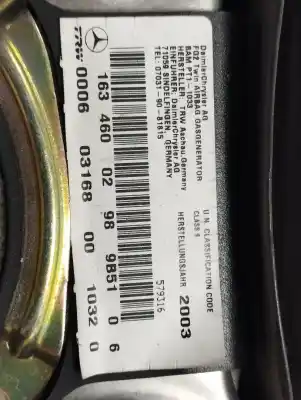 Автозапчастина б/у передня ліва подушка безопасности для mercedes-benz clase m (w163) 270 cdi (163.113) 163 cv / 120 kw посилання на oem iam 1634600298