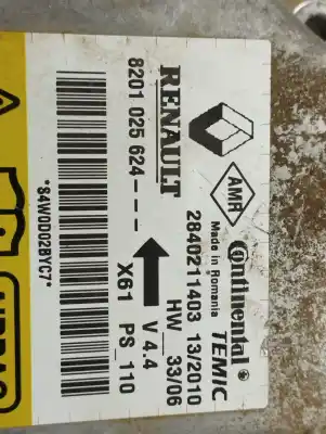 Peça sobressalente para automóvel em segunda mão centralina de airbag por renault kangoo profesional referências oem iam 8201025624  