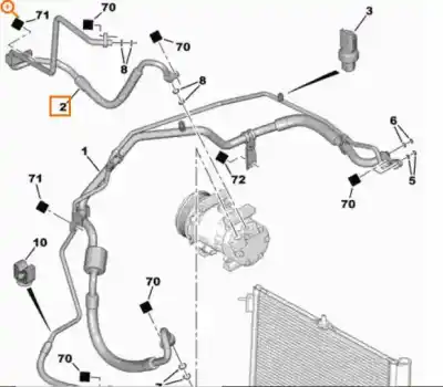 Pezzo di ricambio per auto di seconda mano tubi aria condizionata per peugeot 207 x-line riferimenti oem iam 6460xl