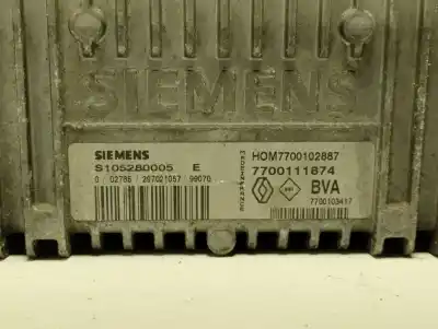 Автозапчасти б/у блок управления двигателем за renault clio ii fase i (b/cbo) 1.6 initiale (b/cbod) 90 cv / 66 kw ссылки oem iam 7700111874  