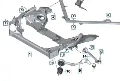 Peça sobressalente para automóvel em segunda mão braço de suspensão inferior esquerdo dianteiro por bmw serie 3 berlina (e90) 320i referências oem iam 6765305