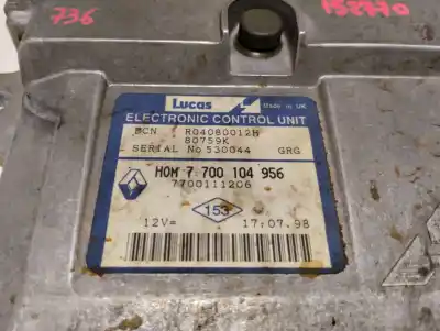 Second-hand car spare part ecu engine control for renault kangoo (f/kc0) rn/alap modell (kcoa/c/d/e/h/u) oem iam references 7700104956   Second-hand car spare part ecu engine control for renault kangoo (f/kc0) rn/alap modell (kcoa/c/d/e/h/u) oem iam references 7700104956
