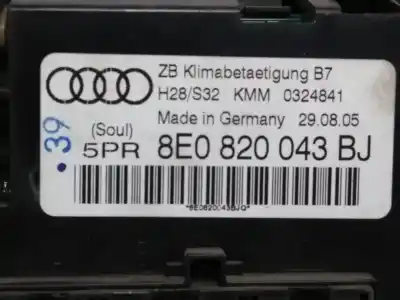 Second-hand car spare part climate control for audi a4 berlina (8e) 2.0 tdi 16v (103kw) oem iam references 8e0820043bj  