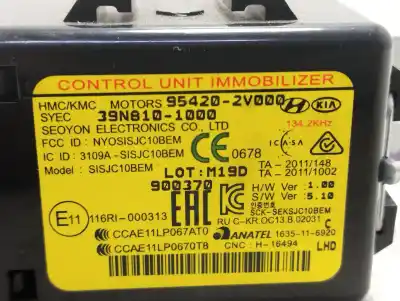 Автозапчасти б/у блок управления иммобилизатором за hyundai tucson (tl, tle) 1.6 gdi ссылки oem iam 954202v000  