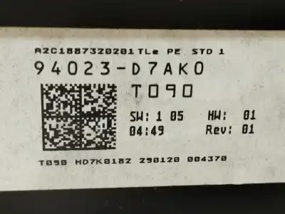 Автозапчастина б/у панель інструментів для hyundai tucson (tl, tle) 1.6 gdi посилання на oem iam 94023d7ak0  