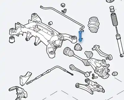 Second-hand car spare part rear right anti-roll bar link for bmw x5 (e53) 3.0d oem iam references 33551096735  