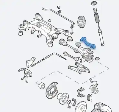 Peça sobressalente para automóvel em segunda mão braço de suspensão superior traseiro esquerdo por bmw x5 (e53) 3.0d referências oem iam 33326770860