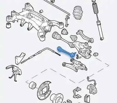 Pièce détachée automobile d'occasion BRAS DE SUSPENSION INFERIEUR DROIT ARRIERE pour BMW X5 (E53)  Références OEM IAM 33326774796  