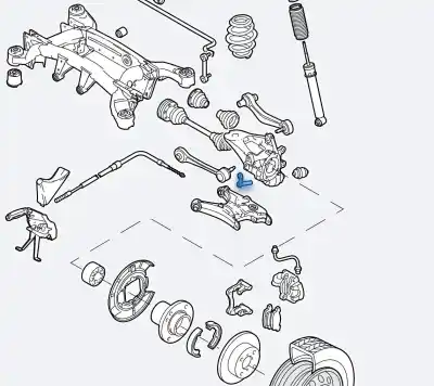 Peça sobressalente para automóvel em segunda mão braço de suspensão inferior traseiro esquerdo por bmw x5 (e53) 3.0d referências oem iam 33326770749