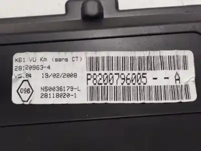 Peça sobressalente para automóvel em segunda mão quadrante por renault kangoo profesional referências oem iam 8200796005a  