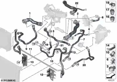 Second-hand car spare part TUBE for BMW SERIE 5 LIM. (F10)  OEM IAM references 17127800107  