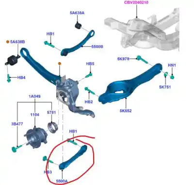 Piesă de schimb auto la mâna a doua BRAT SUSPENSIE INFERIOR DREAPTA SPATE pentru FORD KUGA (CBV)  Referințe OEM IAM 1500111  