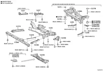 Pezzo di ricambio per auto di seconda mano traversa inferiore per toyota auris hybrid active riferimenti oem iam 5710402230