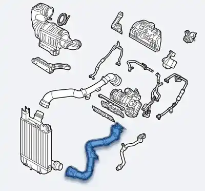 Peça sobressalente para automóvel em segunda mão tubo de pressão do turbo por renault kadjar zen referências oem iam 144607753r  