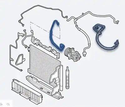 Second-hand car spare part air conditioning pipes for renault kadjar zen oem iam references 924900861r  