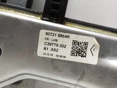 Second-hand car spare part driver left window regulator for renault kadjar zen oem iam references 807218884r  