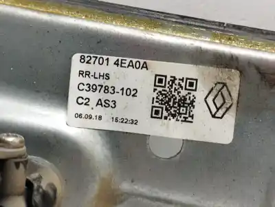 Second-hand car spare part rear left window regulator for renault kadjar zen oem iam references 827014ea0a