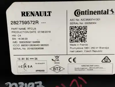 Second-hand car spare part electronic module for renault kadjar zen oem iam references 282759572r  