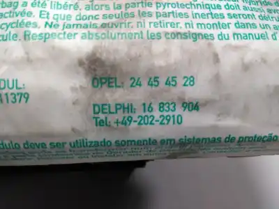 Pezzo di ricambio per auto di seconda mano air bag anteriore destro per opel corsa c cosmo riferimenti oem iam 24454528  16833904
